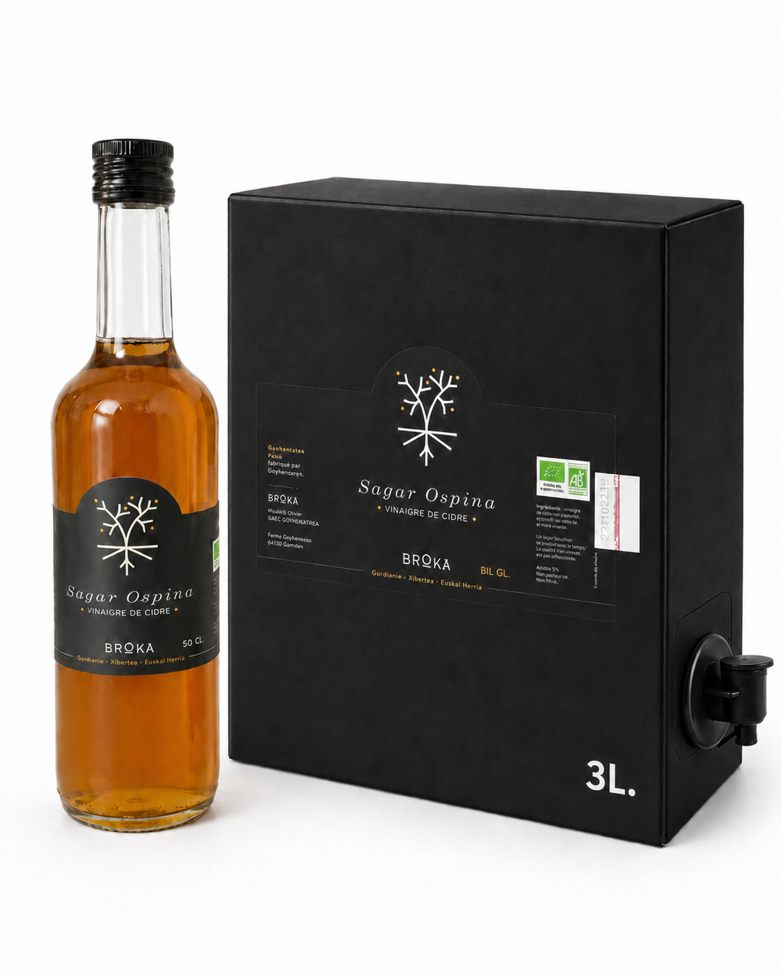 Pack Recharge Famille BroKa — bouteille 500ml et sac 3L